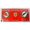 ANTIQUE OLYMPIC PINK SALMON LABEL