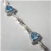 Image 1 : Z1215-95 SILVER BLUE TOPAZ 7.5" BRACELET