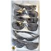 Image 1 : 6 PAIRS OF BLACK WITH CHROME ACCENT SUNGLASSES