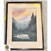 Image 1 : VINTAGE WATERCOLOR "LAST LAKE, BC" SIGNED