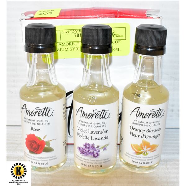 NEW AMORETTI SAMPLE PACK OF PREMIUM SYRUPS - ROSE,