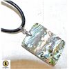 ABALONE PENDANT WITH 18 KARAT WHITE GOLD PLATED