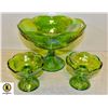 GREEN GLASSWARE SET