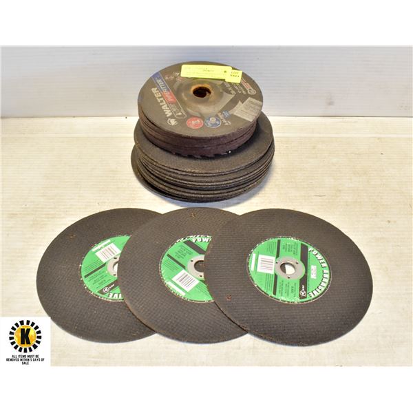 LOT OF MISC GRINDING/CUTTING DISCS - VARIOUS SIZES