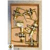 FLAT OF BRASS HEAVY DOOR HANDLES