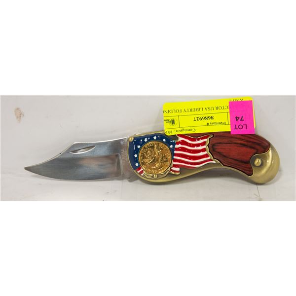 COLLECTOR USA LIBERTY FOLDING KNIFE