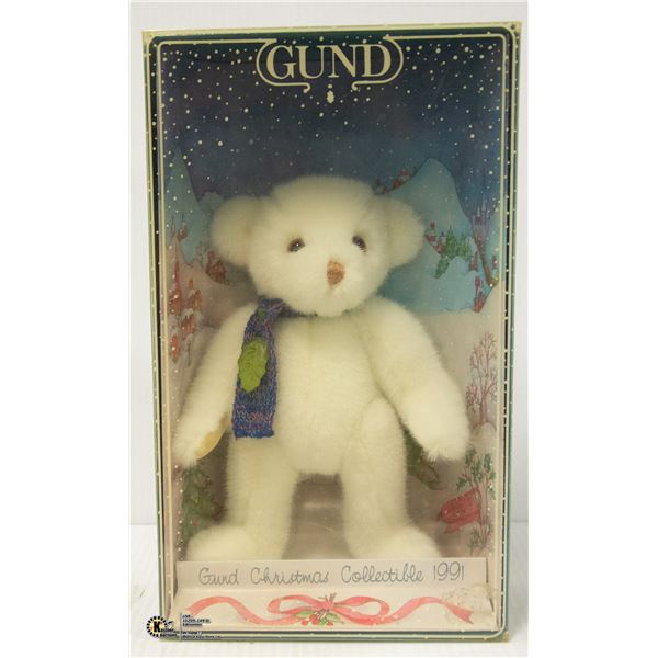 SEALED GUND 1991 CHRISTMAS COLLECTORS BEAR