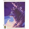 Image 1 : NEW DIY PAINT BY NUMBERS 50CM X 40CM MOON WOLF