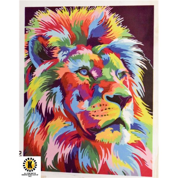 DIY PAINT BY NUMBERS 50X40 ABSTRACT LION