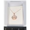Image 1 : NEW RHINESTONE ROSE GOLD TONE CROWN NECKLACE