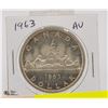 Image 1 : 1963 CANADIAN SILVER DOLLAR