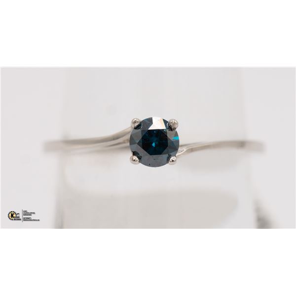 BZ1140-1 10K BLUE DIAMOND RING