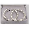 Image 1 : BZ1140-20 SILVER HOOP EARRINGS