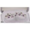 Image 1 : BZ1140-15 SILVER ALEXANDRITE HOOP EARRINGS