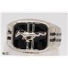 Image 1 : .925 STERLING SILVER "FORD MUSTANG" MENS RING
