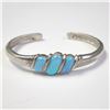 Image 1 : BZ1217-96 SILVER CREATED OPAL BANGLE