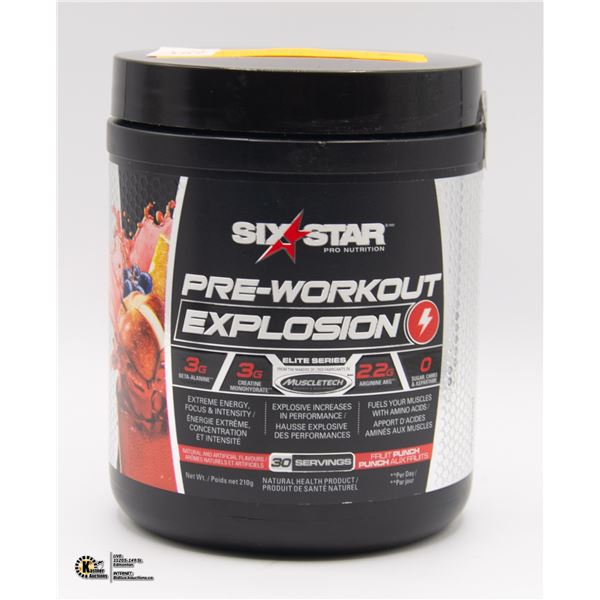 NEW SIX STAR PRE WORKOUT EXPLOSION, 30 SERVINGS