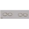 Image 1 : BZ1140-40 SILVER 2 PAIRS OF HOOP EARRINGS