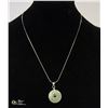 Image 1 : BZ1140-47 SILVER JADE 16" NECKLACE