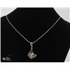 BZ1140-22 SILVER CZ 16" NECKLACE