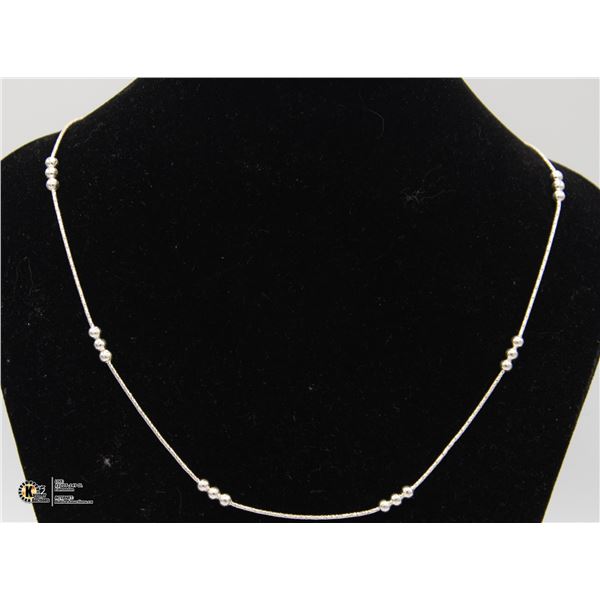 BZ1140-38 SILVER 16" NECKLACE