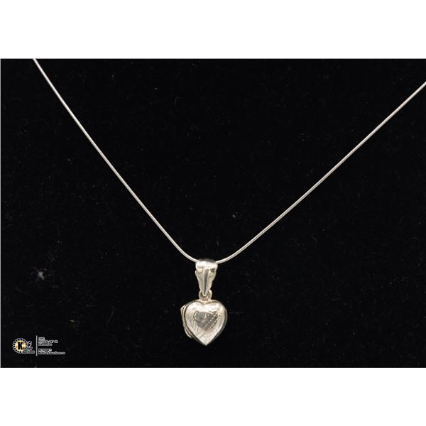 BZ1140-24 SILVER LOCKET 16" 5G NECKLACE