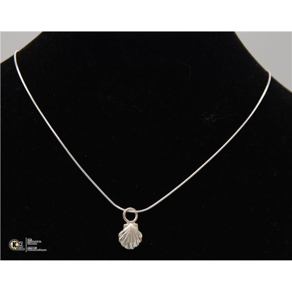 BZ1140-31 SILVER 16  NECKLACE