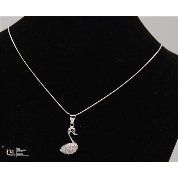 BZ1140-37 SILVER CZ 16" NECKLACE