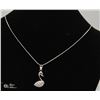 BZ1140-37 SILVER CZ 16" NECKLACE