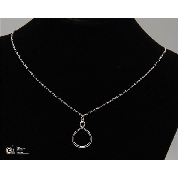 BZ1140-30 SILVER 18  NECKLACE