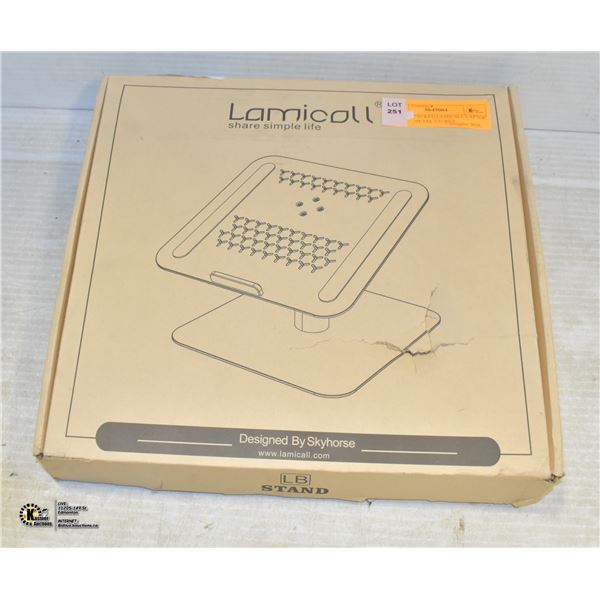 NEW REPACKED LAMICALL LAPTOP STAND, METAL STURDY