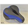 NEW BLUE/BLACK BICYCLE SEAT WITH UNDERSIDE SPRINGS