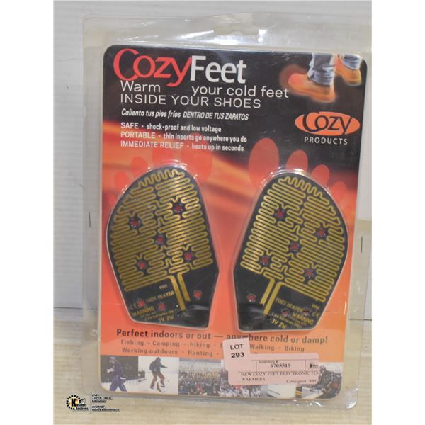 NEW COZY FEET ELECTRONIC FOOT WARMERS