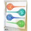 Image 1 : NEW 4 PACK OF MULTI COLOURED WATERING GLOBES