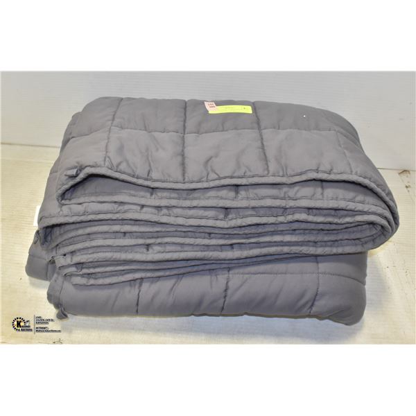 NEW YNM GREY WEIGHTED 15LB QUEEN SIZE BLANKET