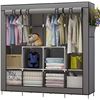 NEW UDEAR GREY FABRIC WARDROBE CLOSET