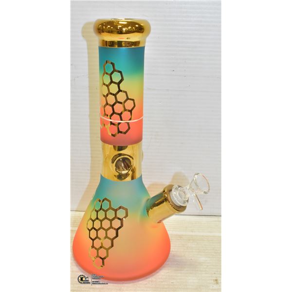 RAINBOW HONEYCOMB BONG 12"