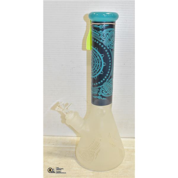 TEAL MANDALA BONG 13"