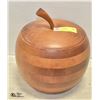 Image 1 : WOODEN APPLE ICE BUCKET,APPROX. 10" TALL