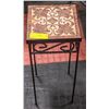 Image 1 : WROUGHT IRON AND TILE SIDE TABLE