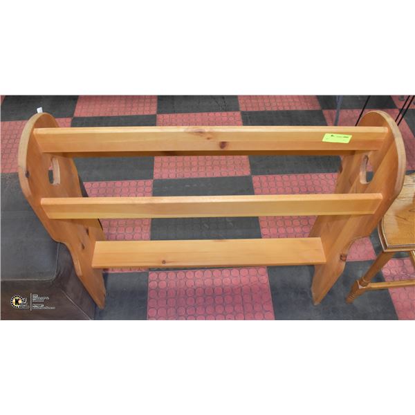 WOODEN BLANKET RACK 34"X9"X9"
