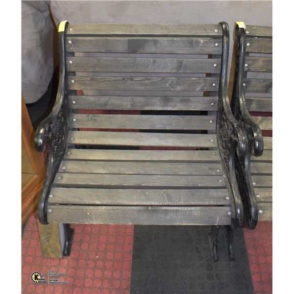 CAST IRON PARK BENCH 26"