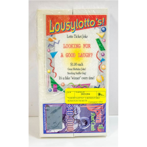  LOUSY LOTTO  2 BOXES FAKE SCRATCH TICKETS