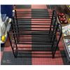 Image 1 : PAIR OF BLACK SHOE RACKS H-23" W-8" L-24"