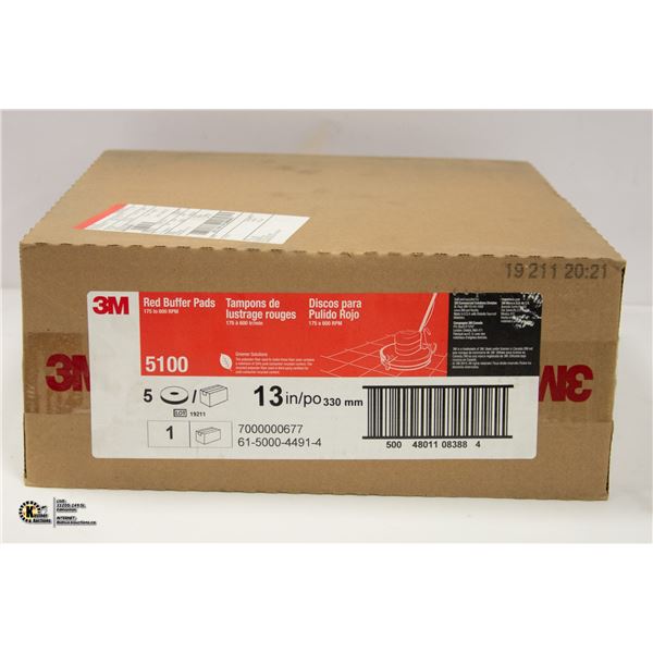LOT OF 3M RED BUFFER PADS