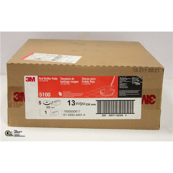 LOT OF 3M RED BUFFER PADS