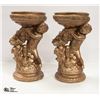 PAIR OF CHERUB PLANT STANDS 16" X 9"