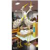 PAIR OF METAL STORKS LAWN ORNAMENTS