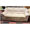 Image 2 : SUEDE CREAM COLOURED COUCH & LOVE SEAT,