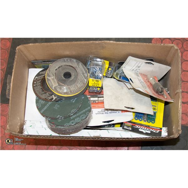 BOX OF ASSORTED NEW HARDWARE